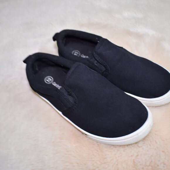 Cat & Jack Black Slip on Slide on Canvas Casual Sneakers Size 13 - Picture 3 of 9